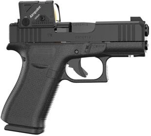 GLOCK 43x 9mm pistol with COA compatible slide, black.